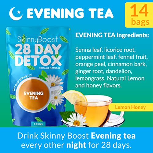 SkinnyBoost - Detox Tea Power Kit-1 - Daytime Tea (28 Bags) 1 Evening Detox Tea (14 Bags) SkinnyBoost Au supplements