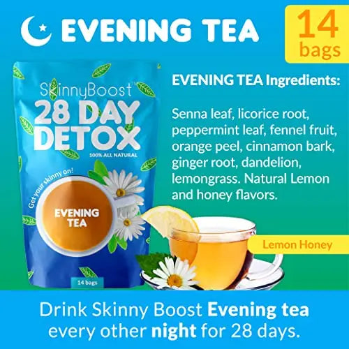 SkinnyBoost - Detox Tea Power Kit-1 - Daytime Tea (28 Bags) 1 Evening Detox Tea (14 Bags) SkinnyBoost Au supplements