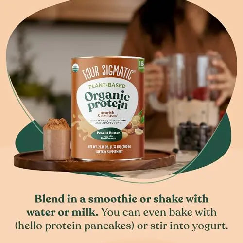 Four Sigmatic Organic Plant-Based Protein Powder Peanut Butter Protein with Lion’s Mane Four Sigmatic Au supplements