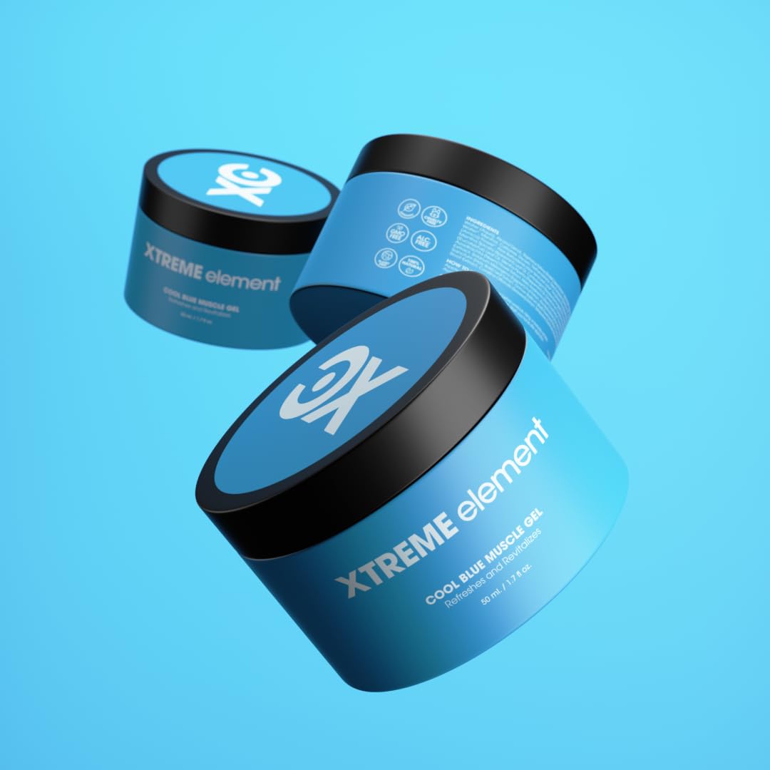 Xtreme Element Cool Blue Muscle Gel | Workouts Muscle Cooling Essential Oils for Smooth Body, Muscle Gel to Attain Flexible Joints, Soothe and Healing Gel | Natural, Plant-Based, and Cruelty-Free Xtreme Element Au supplements