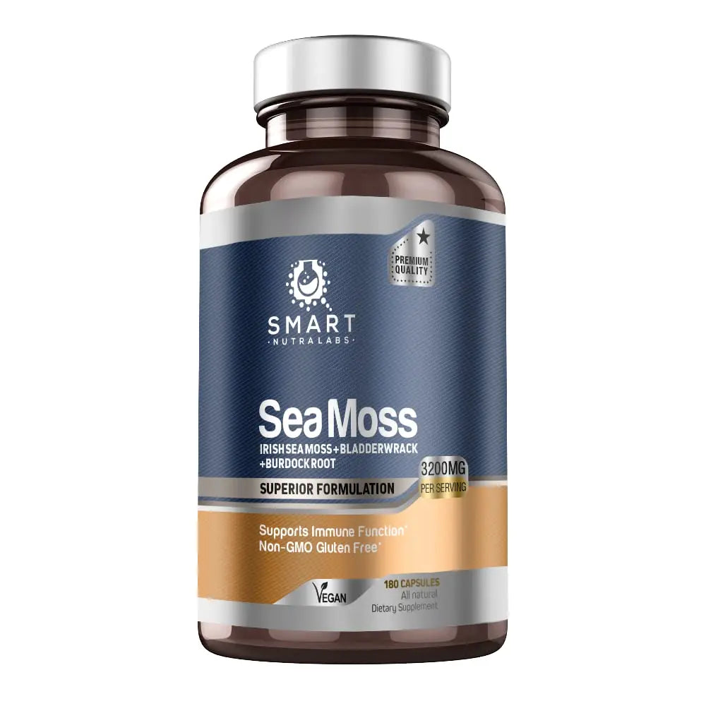 SMART NUTRA LABS Organic Sea Moss 3200MG Per Serving- 180 Vegan SMART NUTRA LABS Au supplements