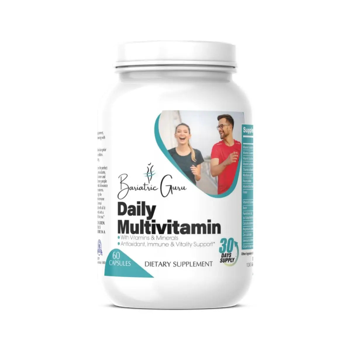 Bariatric Guru Daily Multivitamin – Complete Vitamins & Minerals with Vitamin A, C, D, E, B12, Biotin, Folate, Calcium, Magnesium, Zinc, Selenium, Chromium Bariatric Guru Au supplements