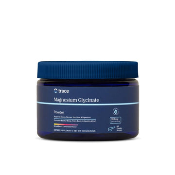 Trace Minerals Magnesium Glycinate Powder - Daily Magnesium Powder for Sleep Support - Calming Bedtime Drink - Natural & Gentle - Mixed Berry Lemonade - 180g (60 Servings) Trace Minerals Au supplements