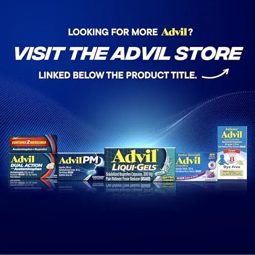 Advil PM Liqui-Gels Pain Reliever and Nighttime Sleep Aid, Pain Medicine with Ibuprofen for Pain Relief and Diphenhydramine HCL for a Sleep Aid - 80 Liquid Filled Capsules - Back to College Advil Au supplements