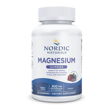 Nordic Naturals Magnesium Gummies for Adults, Blueberry Lavender Flavor - 60 Gummies - Vegan Magnesium Supplement for Mind, Mood, and Cardiovascular Support - Non-GMO - 20 Servings Nordic Naturals Au supplements