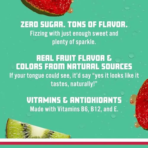 Sparkling Ice, Kiwi Strawberry Sparkling Water, Zero Sugar Flavored Water, with Antioxidant Sparkling ICE Au supplements