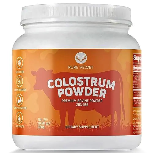 Pure Velvet Colostrum Powder for Gut Health, Bloating, Hair Growth, Immune Support Pure Velvet Au supplements