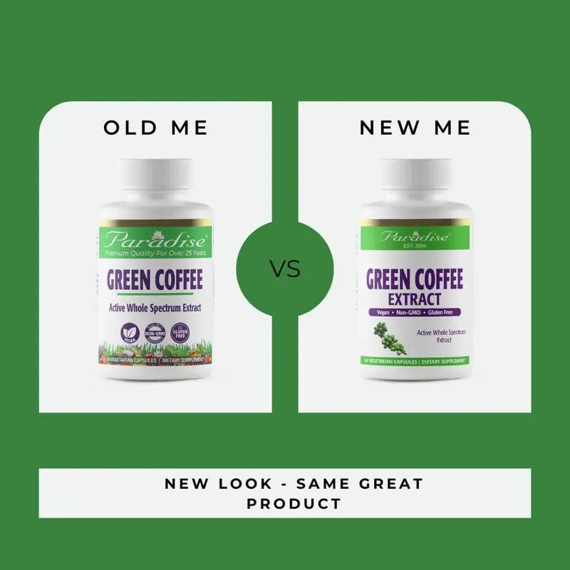 Paradise Herbs Green Coffee Bean, Vegan, Gluten Free, Non GMO, Active Whole Spectrum Paradise Herbs Au supplements