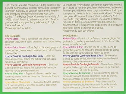 Hyleys Detox Tea 14 Days Kit - 42 Tea Bags - Herbal Supplement - Mother's Mother's Day HYLEYS Au supplements