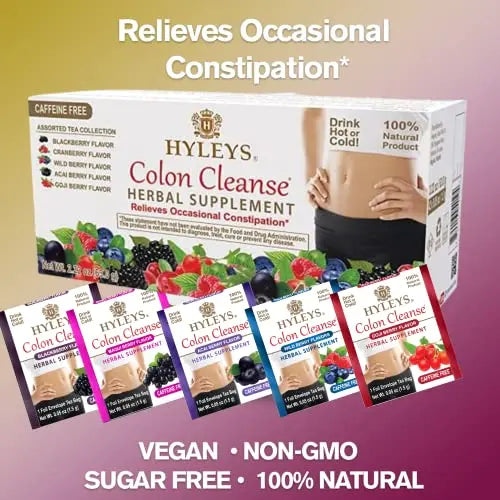 Hyleys Colon Cleanse Tea Assorted Flavors - 42 Tea Bags (12 Pack - 504 Tea Bags Total) HYLEYS Au supplements