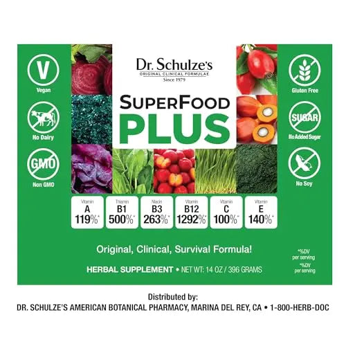 Dr. Schulze’s | SuperFood Plus | Vitamin & Mineral Herbal Concentrate | Dietary Supplement Dr. Schulze's Au supplements