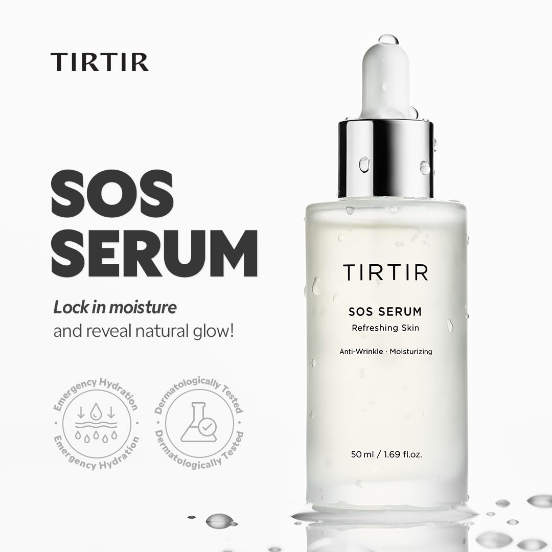 TIRTIR SOS Serum - Radiant Glow Boosting Face Serum - Plumping, Anti Aging, Hydrating - Visibly Smooth and Glowy Skin - Fragrance Free for All Skin Types, 1.69 fl.oz. TIRTIR Au supplements