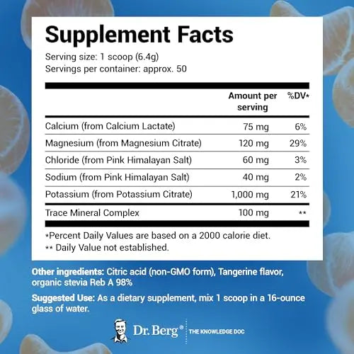 Dr. Berg Hydration Keto Electrolyte Powder - Enhanced w/ 1,000mg of Potassium Dr. Berg Nutritionals Au supplements