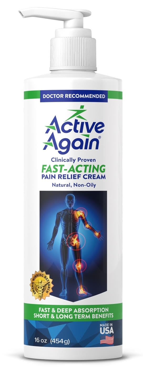ACTIVE AGAIN Hope Science Cream, 16oz | for Joint Health, Pain Relief, and Mobility, Muscle, Back, Knee, Shoulder | Fast Acting | Made in USA ACTIVE AGAIN Au supplements