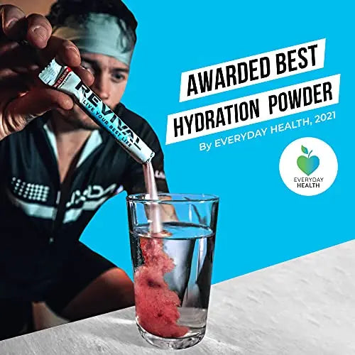 Revival Rapid Rehydration Electrolytes Powder - High Strength Vitamin C, B1, B3, B5, B12 Revival Shots Au supplements