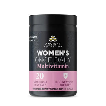 Ancient Nutrition Multivitamin for Women, Women's Once Daily Supplement, Methlyated Vitamin B, C, K2, Magnesium, Folate & Iron, Supports Bone Health, 30 Count Ancient Nutrition Au supplements
