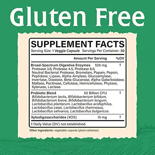 Elixeed Digestive Enzymes Plus Probiotics & Prebiotics, 22 Digestive Enzymes with Amylase Elixeed Au supplements