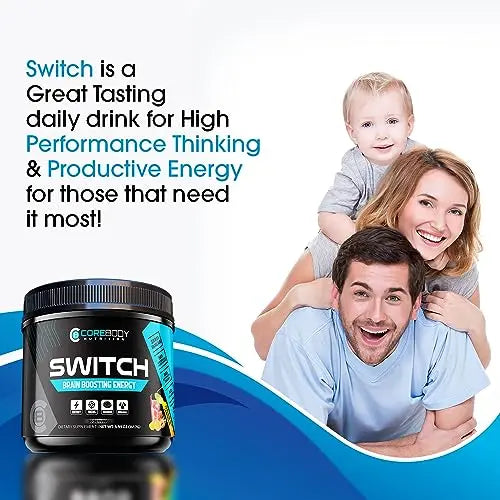 Switch, Brain Boosting Nootropic Energy Supplement, Increase Mental Focus & Cognitive CoreBody Nutrition Au supplements