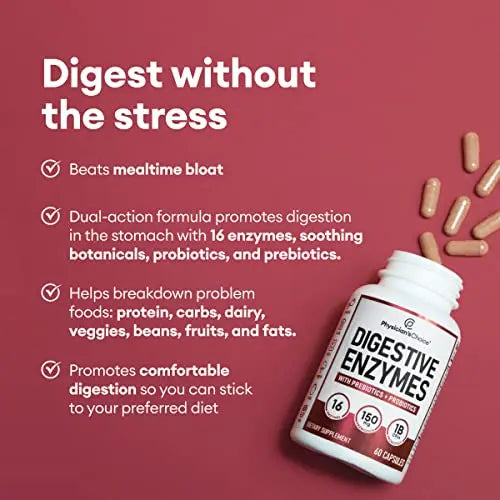 Physician's CHOICE Digestive Enzymes - Multi Enzymes, Organic Prebiotics & Probiotics Physician's CHOICE Au supplements