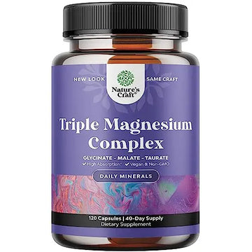 Triple Magnesium Complex Supplement 400mg Elemental - High Absorption Magnesium Natures Craft Au supplements