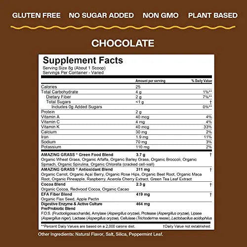 Amazing Grass Greens Blend Superfood: Super Greens Powder Smoothie Amazing Grass Au supplements
