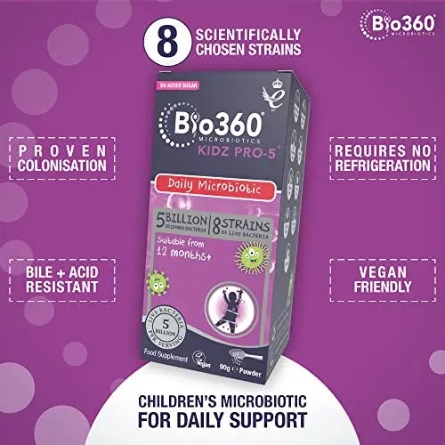 Natures Aid Bio360 Kidz Pro-5 (5 Billion Bacteria) from Natures Aid, Children's Microbiotic natures aid Au supplements