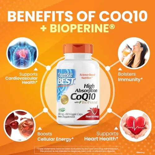 Doctor's Best High Absorption CoQ10 with BioPerine, Non-GMO, Gluten & Soy Free Doctor's BEST Au supplements