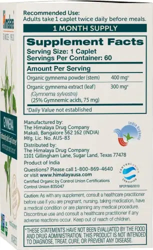 Himalaya Organic Gymnema Herbal Supplement for Weight Management, USDA Certified Himalaya Au supplements