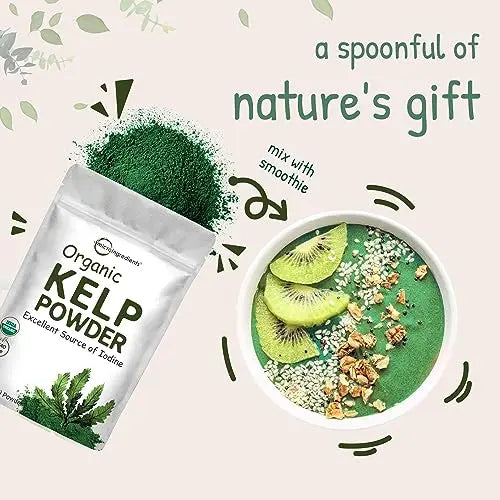 Organic Kelp Powder Supplement, 2lbs | Sustainably US Grown, Raw Ascophyllum Nodosum Micro Ingredients Au supplements