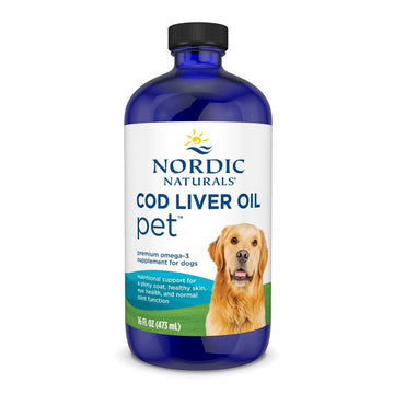 Nordic Naturals Pet Cod Liver Oil, Unflavored - 16 oz - 1048 mg Omega-3 Per Teaspoon - Fish Oil for Dogs with EPA & DHA - Promotes Skin, Coat, & Immune Health Nordic Naturals Au supplements