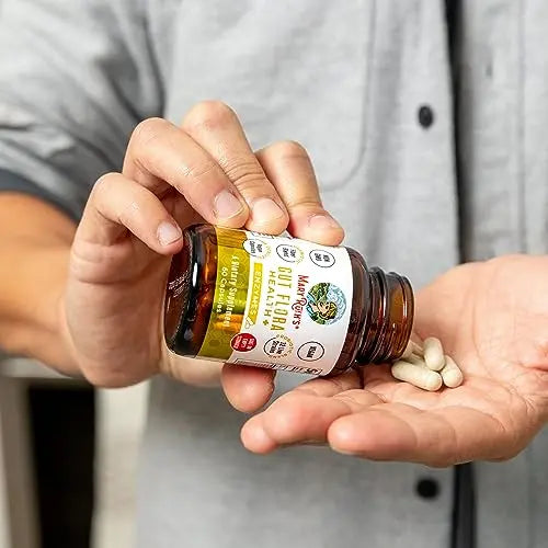 MaryRuth Organics Gut Flora Health+ Enzymes | Up to 2 Month Supply | Prebiotic Probiotic Digestive Enzymes Blend for Healthy Gut Biome & Digestive Support | Gastrointestinal Health | 60 Capsules MARYRUTH'S Au supplements