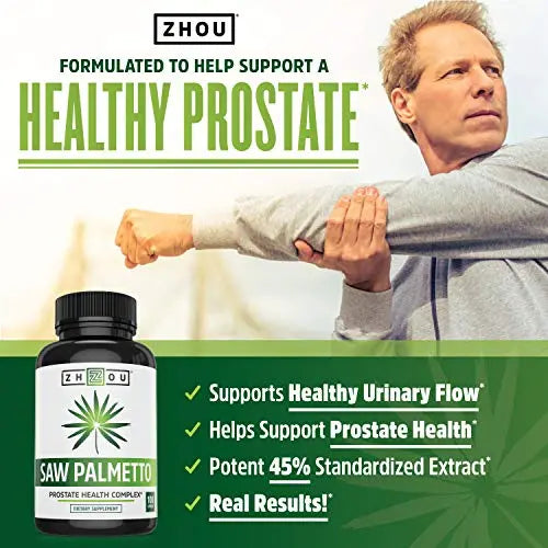 Zhou Nutrition Saw Palmetto Extract 500 mg, Prostate Health, Urinary Tract Support, DHT Zhou Nutrition Au supplements