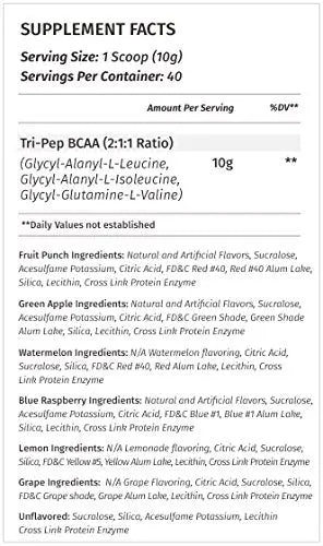 Metabolic Nutrition - TRIPEP - Tri-Peptide Branch Chain Amino Acid, BCAA Powder Metabolic Nutrition Au supplements