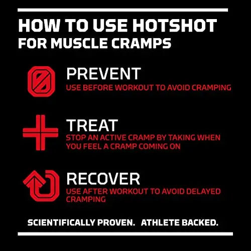 HOTSHOT Sports Shot Muscle Cramp Relief, All Natural Liquid Sports Drink, Scientifically HOTSHOT Au supplements