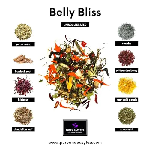 Pure And Easy Tea, Belly Bliss, Cleanse & Detox Tea, Supports Healthy Weight, Helps Reduc Pure And Easy Tea Au supplements