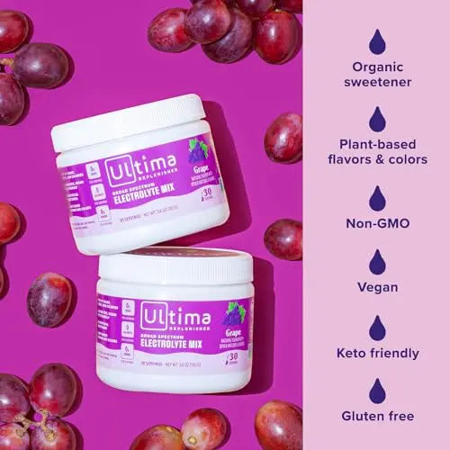 Ultima Replenisher Daily Electrolyte Drink Mix – Grape, 30 Servings – Hydration Powder Ultima Replenisher Au supplements