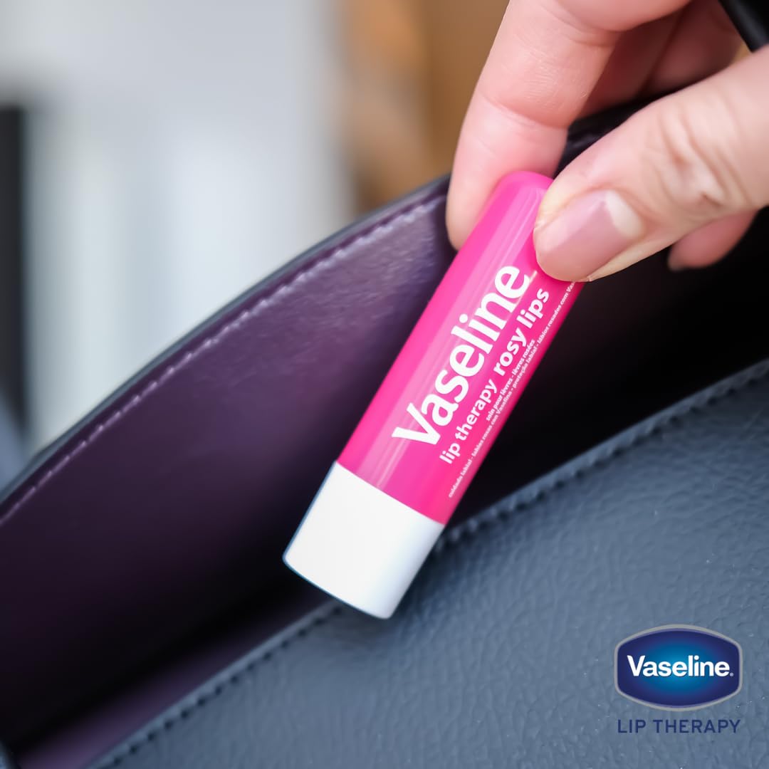 Vaseline Lip Therapy Care Rosy, Fast-Acting Nourishment, Ideal for Chapped, Dry, Cracked, or Damaged Lips, Lip Balm, 4-Pack, 0.16 Oz Each Vaseline Au supplements