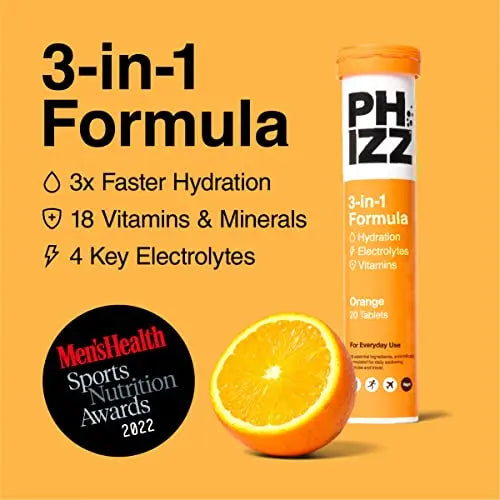 Phizz Electrolytes, Multivitamin & Hydration Tablets - 20 Effervescent Rehydration Electroly Phizz Au supplements