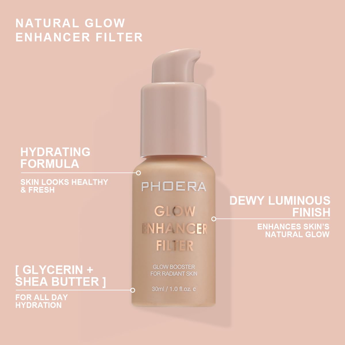 PHOERA Skin Glow Tint Foundation,Natural Radiant Flawless Filter Effect Silk Perfect Illuminating Foundation. (03 Medium) Meifen Au supplements