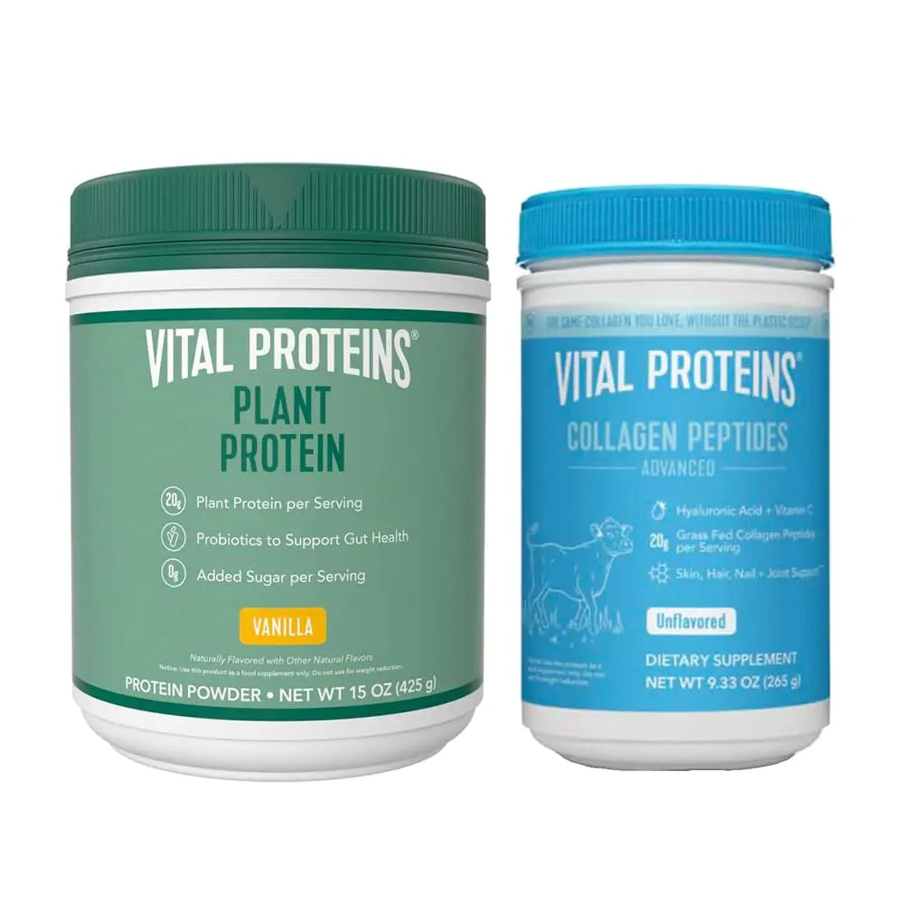 Vital Proteins Collagen Peptides Powder, 9.33 oz Unflavored + 15 oz Vanilla Plant Protein Vital Proteins Au supplements