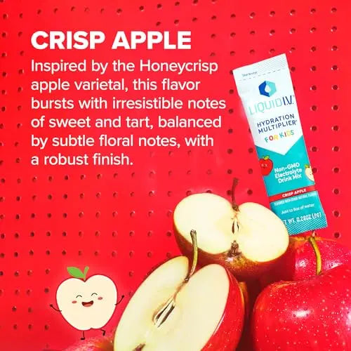 Liquid I.V. Hydration Multiplier Kids - Crisp Apple - Hydration Powder Packets | Electrolyte Liquid I.V. Au supplements