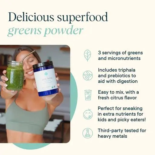 Ora Organic Greens Powder - Vegan, Gluten-Free, Organic Super Greens Drink for Energy and Detox | Antioxidants & Adaptogenic Herbs | 20+ Superfood Greens Blend - Citrus Flavor, 30 Servings Ora Organic Au supplements