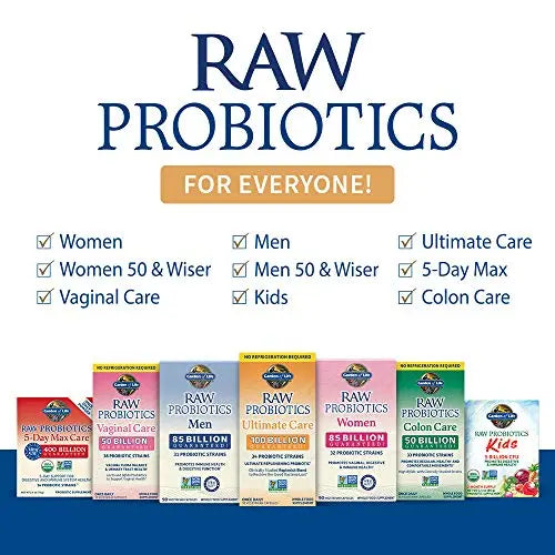 Garden of Life RAW Probiotics Colon Care Shelf Stable - 50 Billion CFU Guaranteed Garden of Life Au supplements