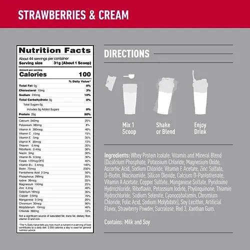 Isopure Protein Powder, Zero Carb Whey Isolate with Vitamin C & Zinc for Immune Support Isopure Au supplements