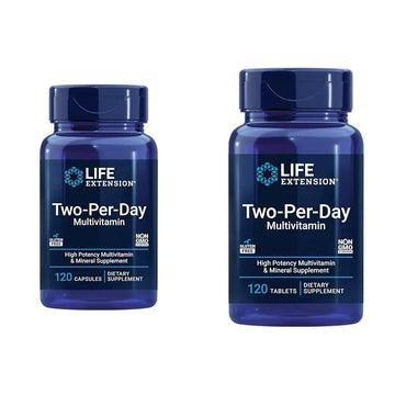 Life Extension Two-Per-Day Multivitamin 120 Capsules & 120 Tablets - Vitamins B, C, D, Zinc & Over 25 Vitamins, Minerals & Extracts Life Extension Au supplements