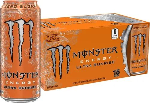 Monster Energy Ultra Sunrise, Sugar Free Energy Drink, 16 Fl Oz (Pack of 15) Monster Energy Au supplements