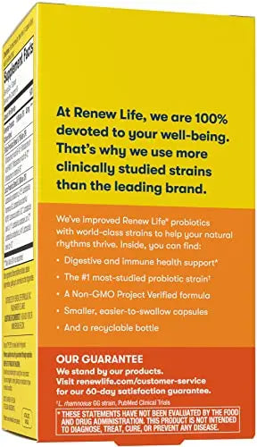 Renew Life Everyday Probiotic Capsules, Daily Supplement Supports Urinary, Digestive Renew Life Au supplements