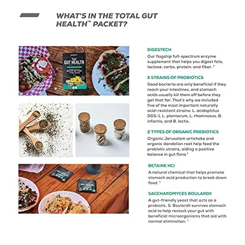 ONNIT Total Gut Health - Complete Probiotics & Digestive Enzyme Supplement ONNIT Au supplements