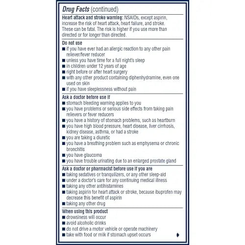 Advil PM Liqui-Gels Pain Reliever and Nighttime Sleep Aid, Pain Medicine with Ibuprofen for Pain Relief and Diphenhydramine HCL for a Sleep Aid - 80 Liquid Filled Capsules - Back to College Advil Au supplements