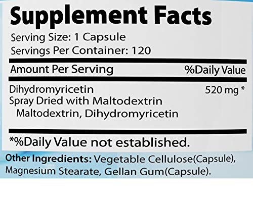Absonutrix Dihydromyricetin - 520 mg, 120 Servings, Made in USA, Quick Absorption, Quality Potent Ingredients, Third-Party Tested, Non-GMO, GMP Certified, Cruelty Free Products Absonutrix Au supplements